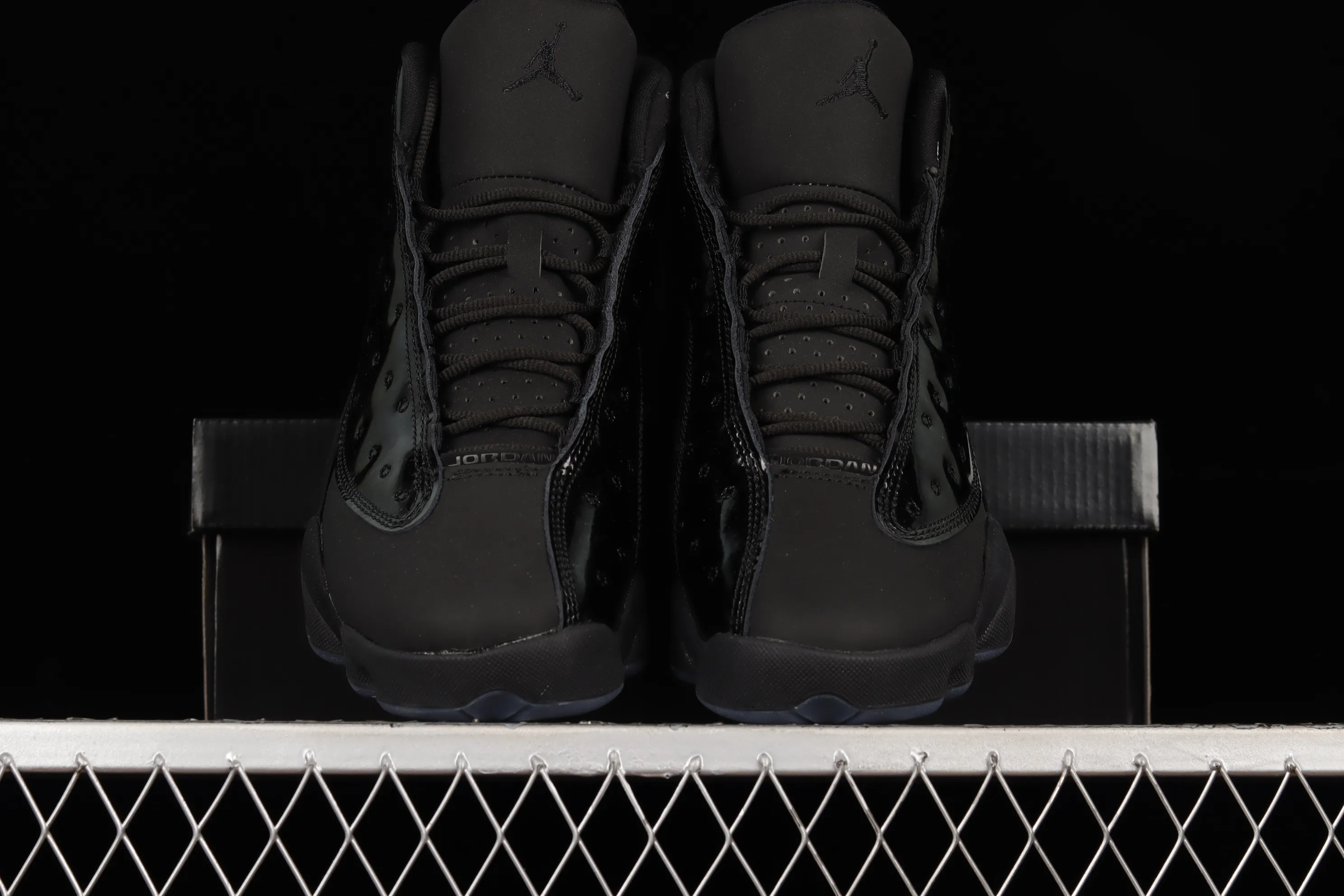 All categories Air Jordan Jordan series basketball shoes Air Jordan 13 Nk Air Jordan 13 "Cap and Gown" AJ13 Joe 13 black cat patent leather high-end replica basketball shoes 414571-012